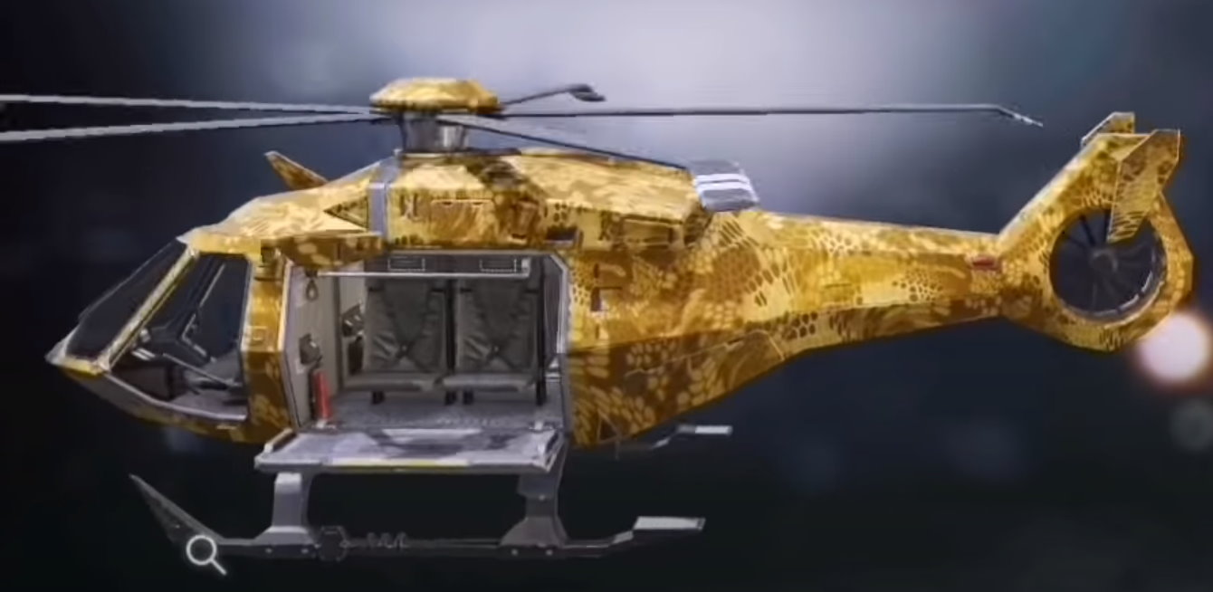 Helicopter Yellow Snake, Rare camo in Call of Duty Mobile