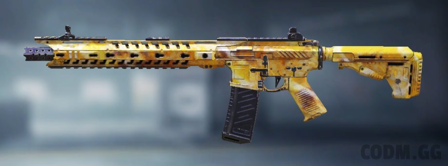 M4 Yellow Abstract, Uncommon camo in Call of Duty Mobile