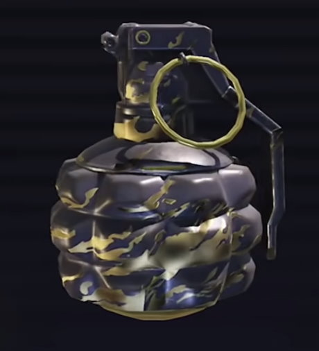 Frag Grenade Wrath Black & Gold, Epic camo in Call of Duty Mobile