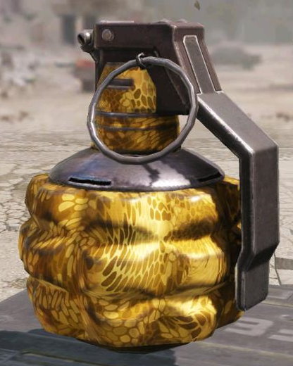 Frag Grenade Yellow Snake, Rare camo in Call of Duty Mobile