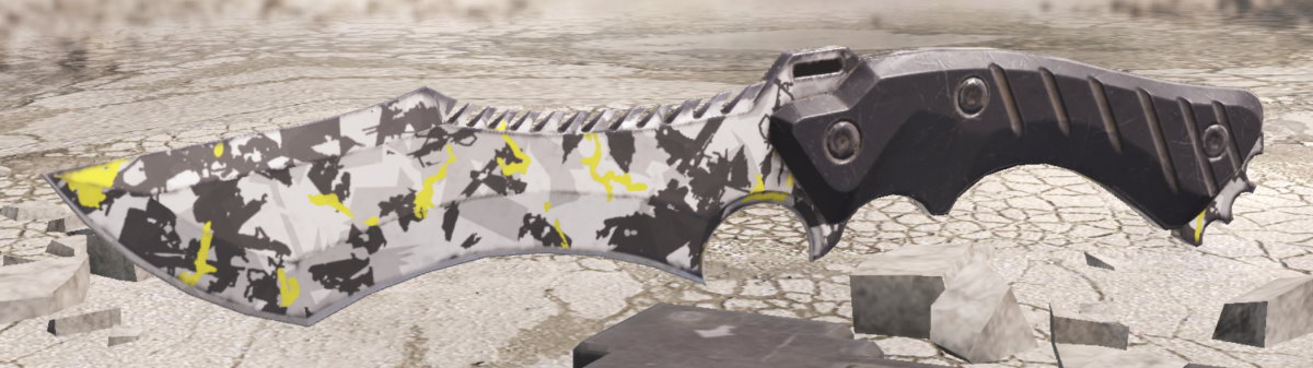 Knife Yellow Snow, Uncommon camo in Call of Duty Mobile