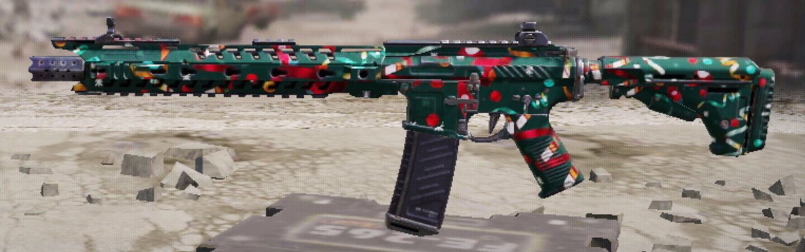 M4 Holiday Ribbons, Uncommon camo in Call of Duty Mobile