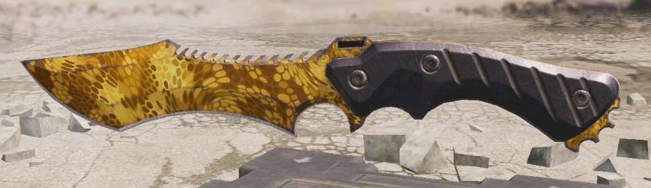 Knife Yellow Snake, Rare camo in Call of Duty Mobile
